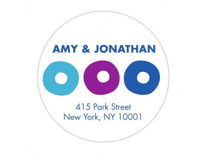 Blue Donuts Address Label
