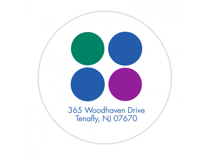 Blue Dot Address Label