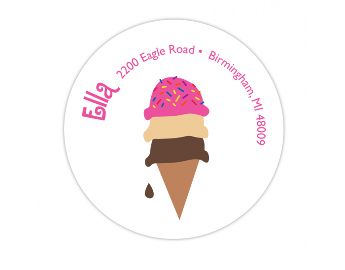 Ice Cream Address Label Ice Cream Address Label