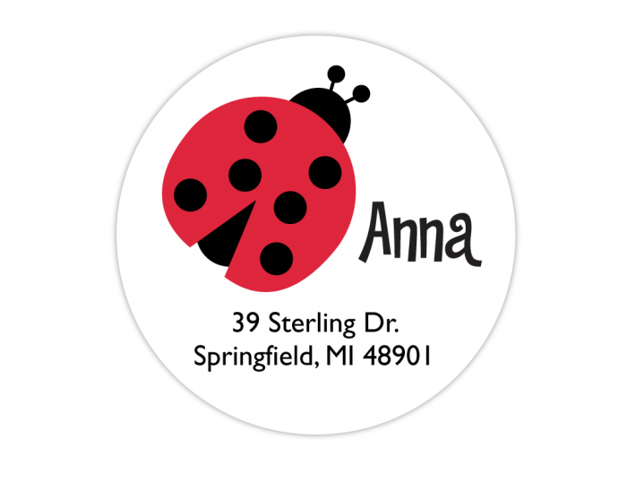 Ladybug Address Label