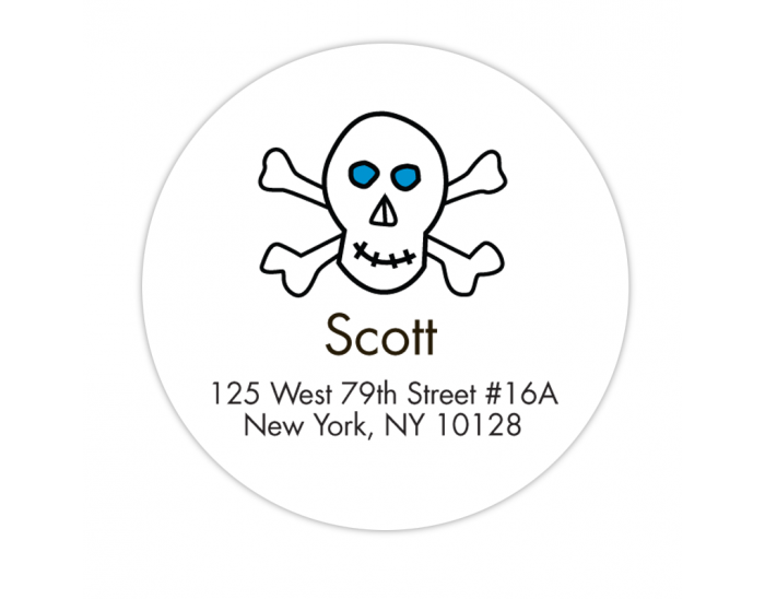 Skull Address Label