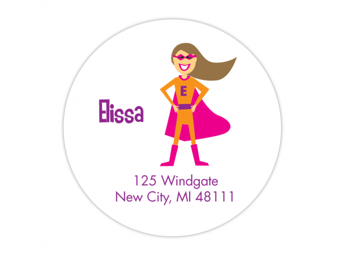 Super Heroine Address Label Super Heroine Address Label
