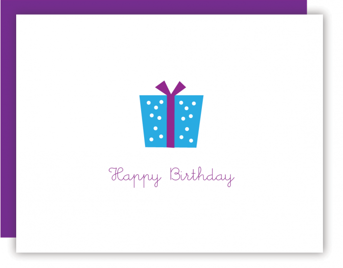 Birthday Present Purple