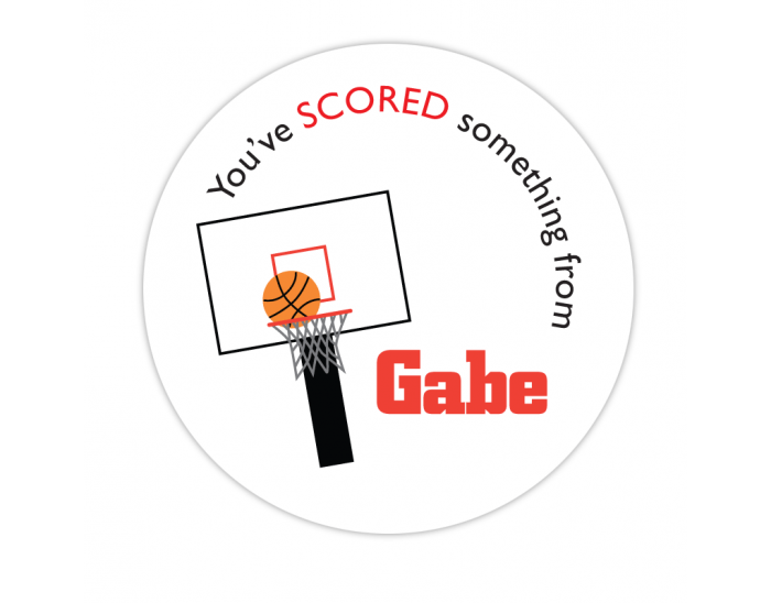 Basketball Gift Label Basketball Gift Label