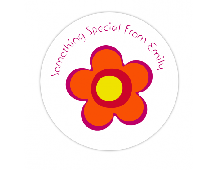 Cool Flower Pink Gift Label Cool Flower Pink Gift Label