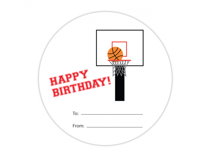 Basketball Fill-in Gift Label