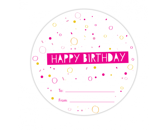 Birthday Confetti Gift Label