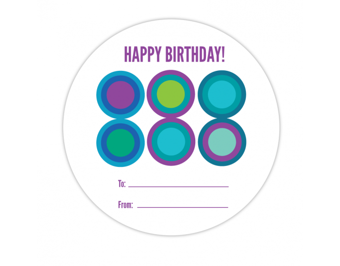 Dots Inside Dots Fill-in Blue Gift Label Dots Inside Dots Fill-in Blue Gift Label