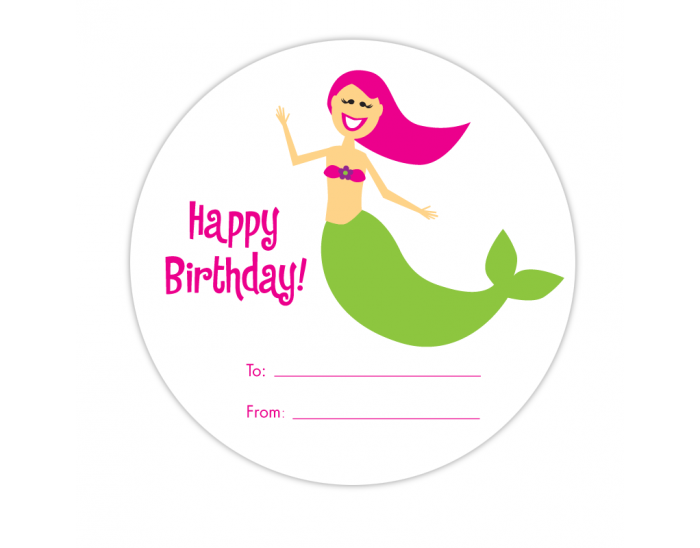 Mermaid Fill-in Gift Label Mermaid Fill-in Gift Label