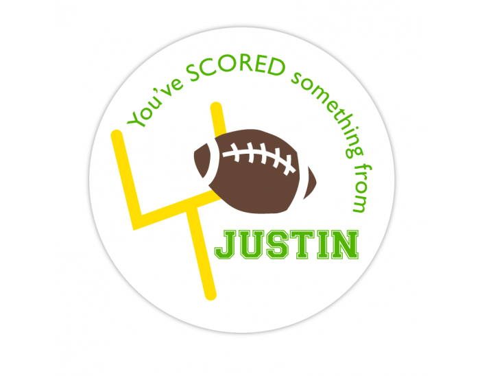 Football Gift Label