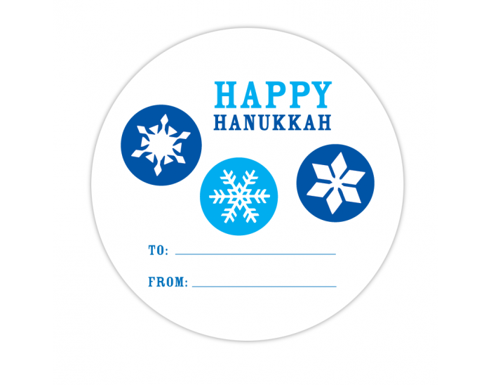 Hanukkah Snowballs Gift Label