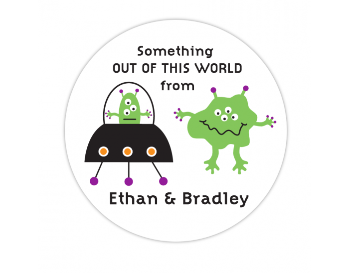 Martian Fraternal Twins Gift Label Martian Fraternal Twins Gift Label