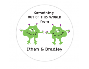 Martian Identical Twins Gift Label