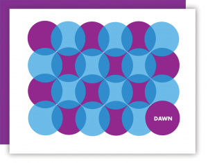 Overlapping Dots Purple