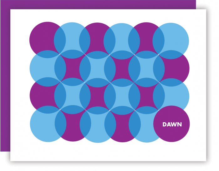 Overlapping Dots Purple